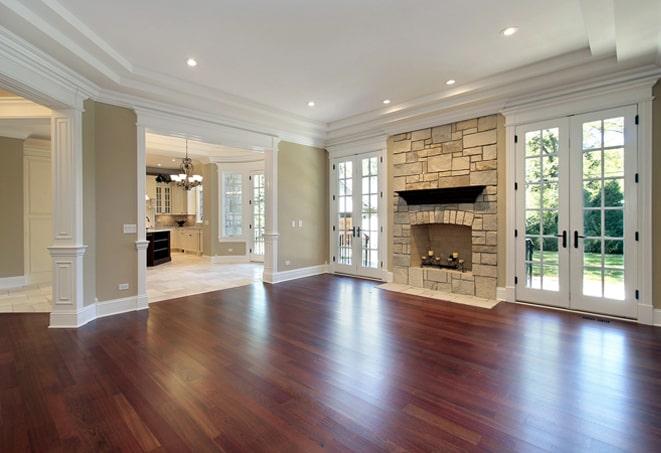 high-quality hardwood flooring installation in progress